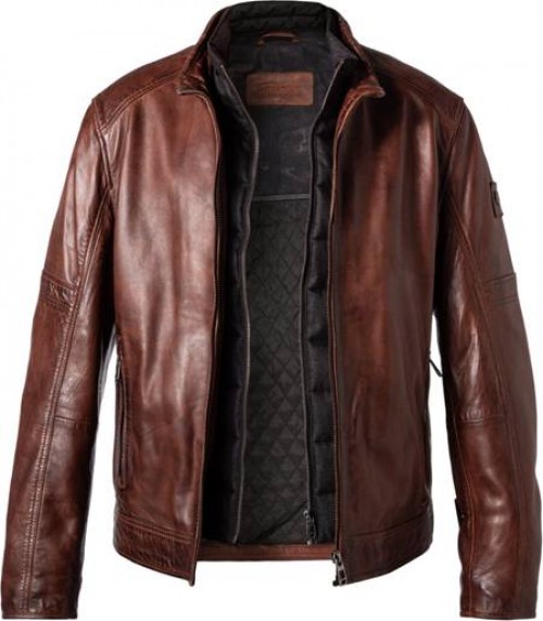 Milestone - Leather Jacket - Cognac